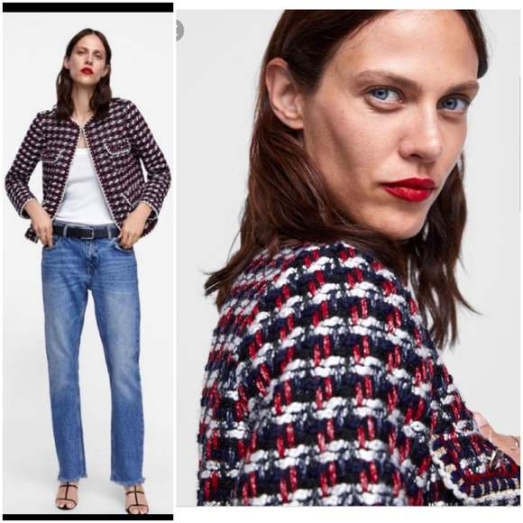 Zara Woven Blazer - Picture 2 of 7